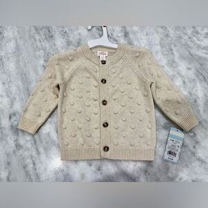 Cat & Jack Cream Textured Knit Sweater